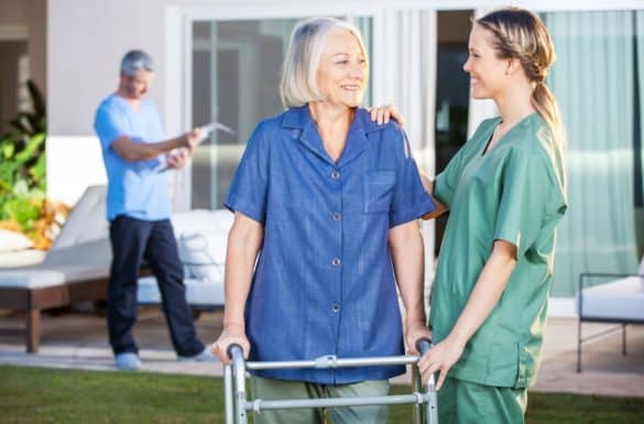 Hospice Patient Next to Hospice Nurse